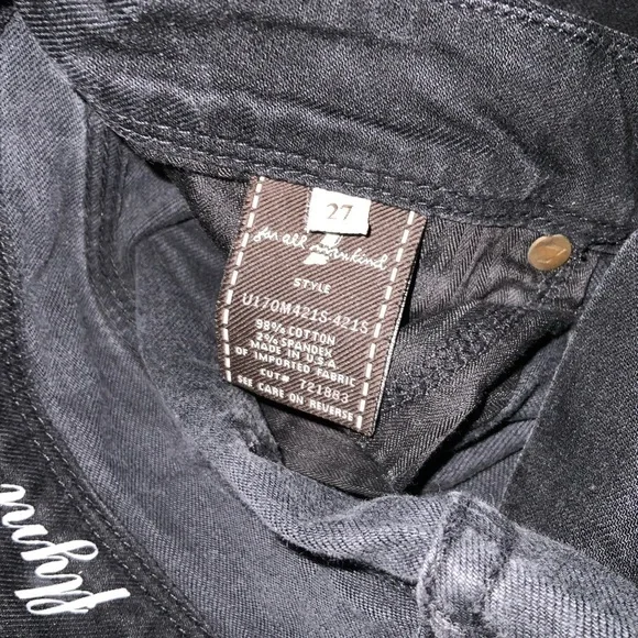 Tall black 7 For All Mankind Flynt Jeans size 27 - Picture 5 of 7